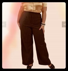 Striped Brown Women's Pants
